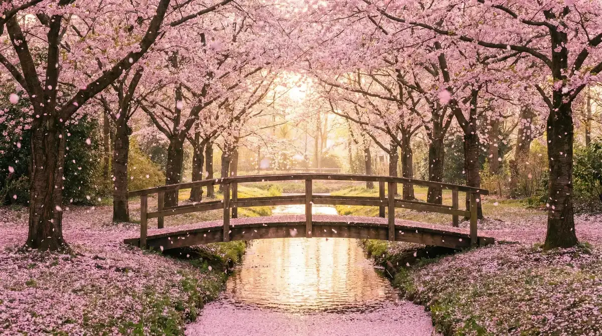 樱花桥畔 - 李兵沈思 唯美风景